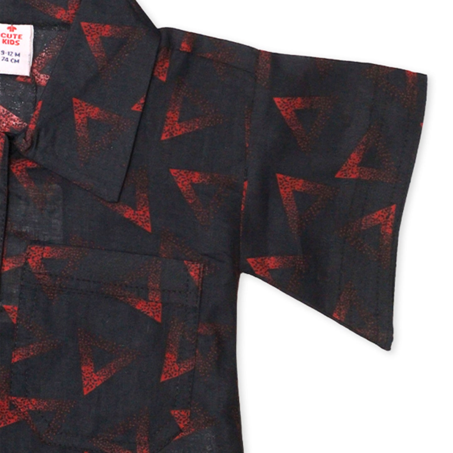 Girls Printed Co-ord Set – Black & Red