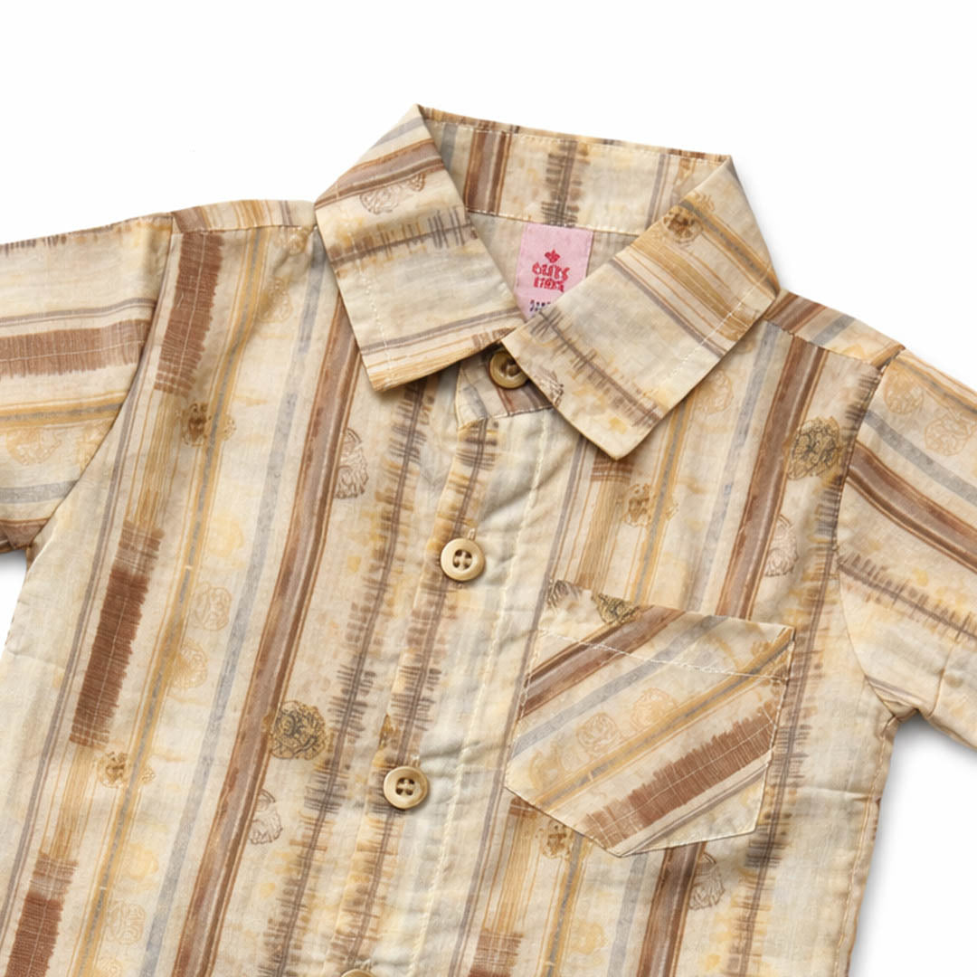 Boys Baba suit - Brown Beige
