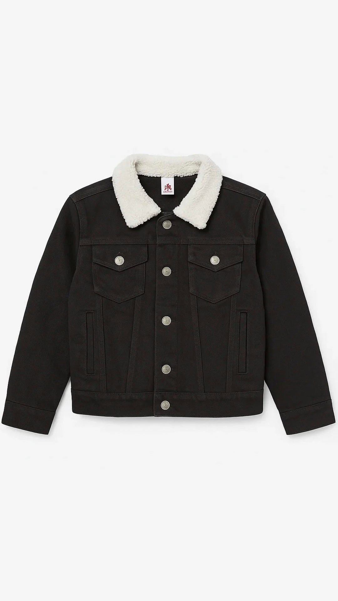 Denim Fur Jacket - Black