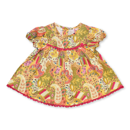 NewBorn Ethnic-Inspired Printed Co-ord Set with Panty – Multicolor