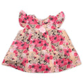 Girls Printed Lawn Frock – Pink Floral