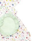 Newborn Floral Printed Co-ord Set with Purse – White & Mint