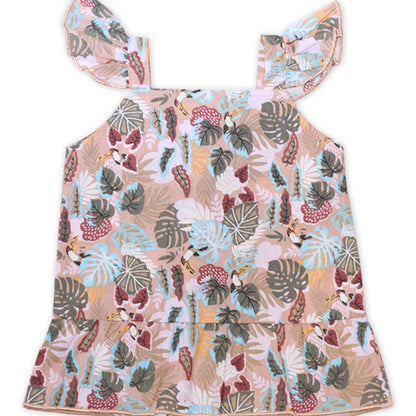 NewBorn Tropical Leaf Printed Co-ord Set – Multicolor