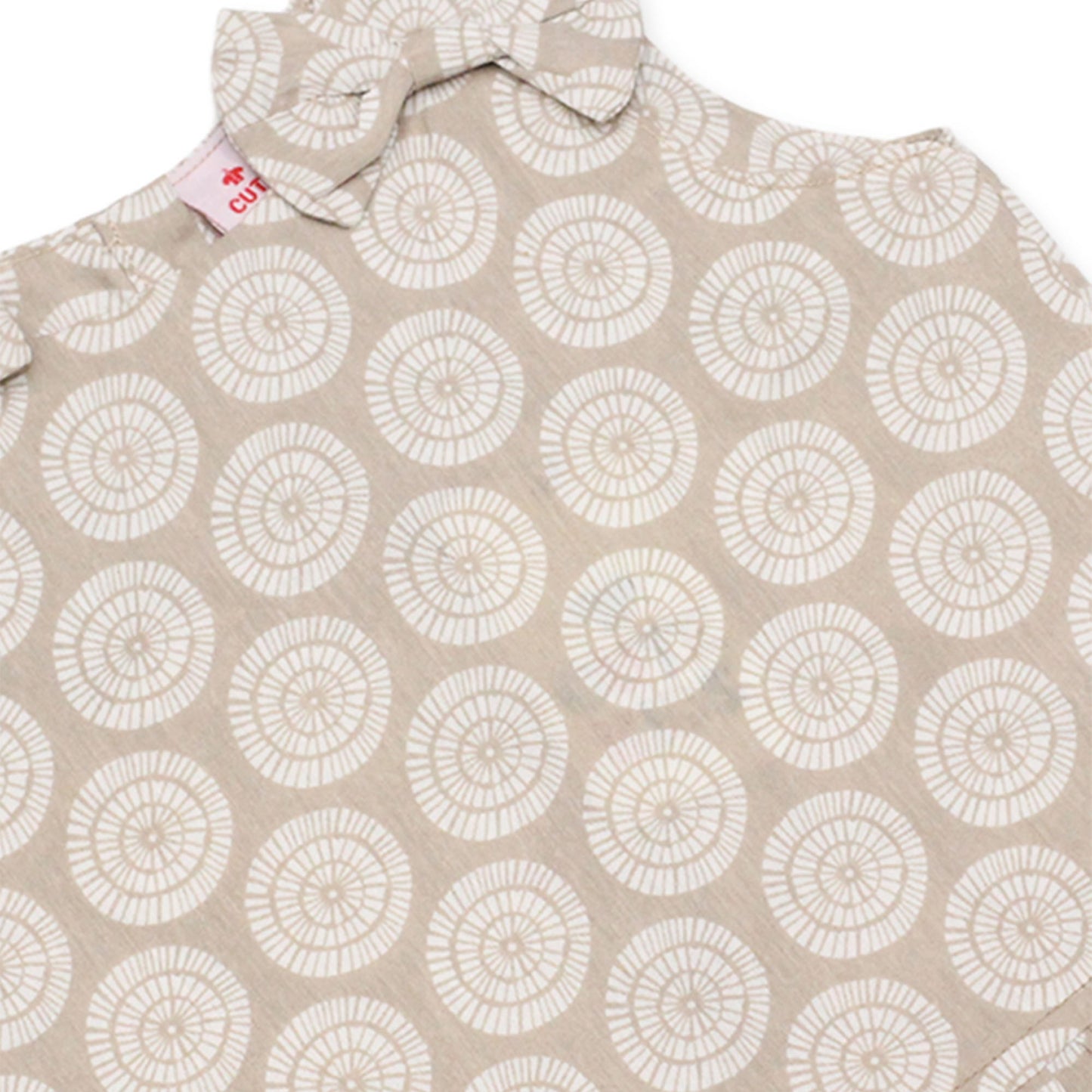 Girls Printed Co-ord Set – Fawn & White