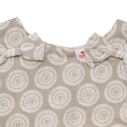 Girls Printed Co-ord Set – Fawn & White