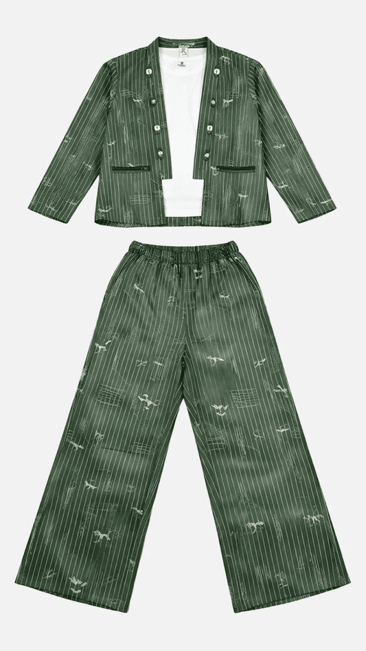 Girls co-ord Set in Green Color