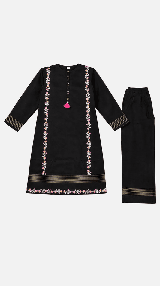 Girls co-ord Set in Black color