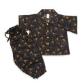 Girls Printed Co-ord Set – Black & Mustard