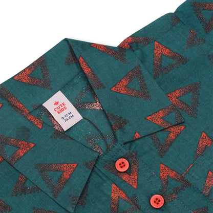 Girls Printed Co-ord Set – Green & Red