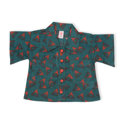 Girls Printed Co-ord Set – Green & Red