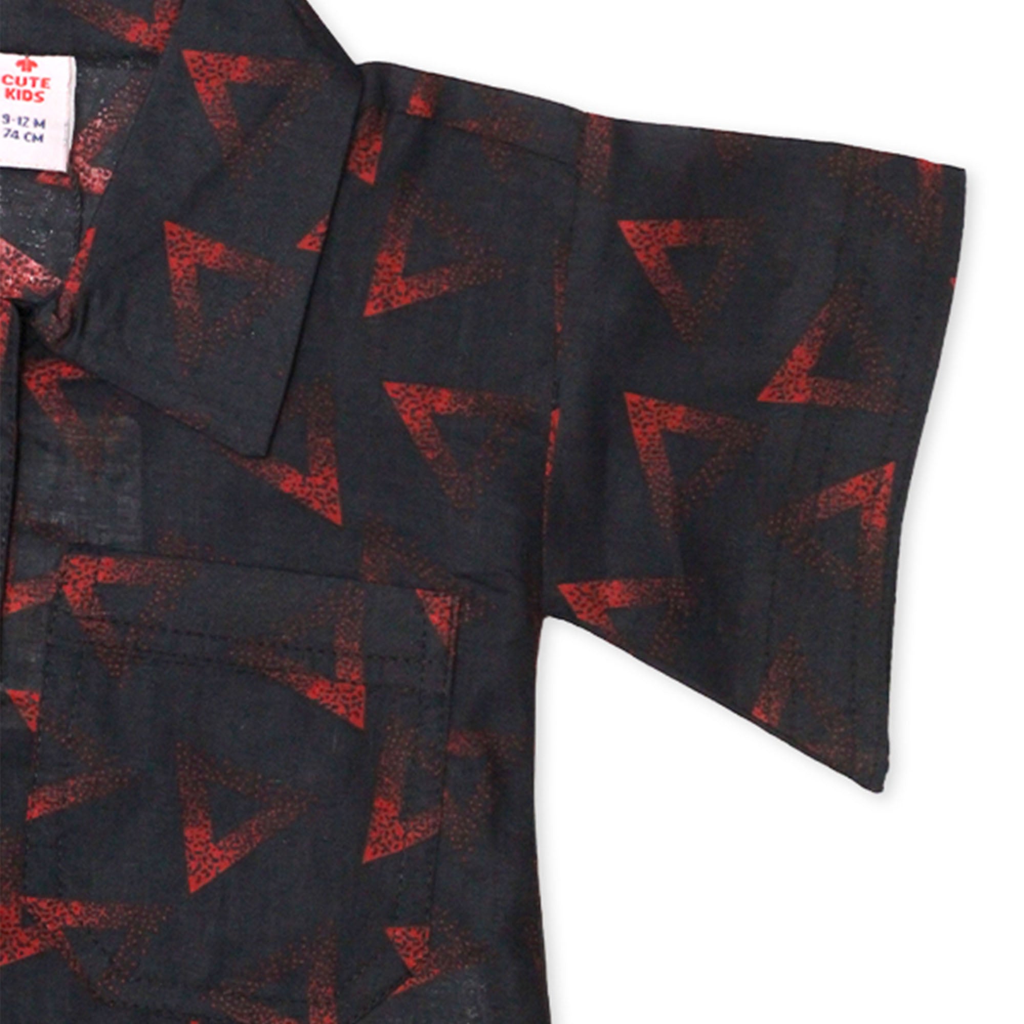 Girls Printed Co-ord Set – Black & Red