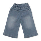Girls Bow Printed Jeans - Mid Shade