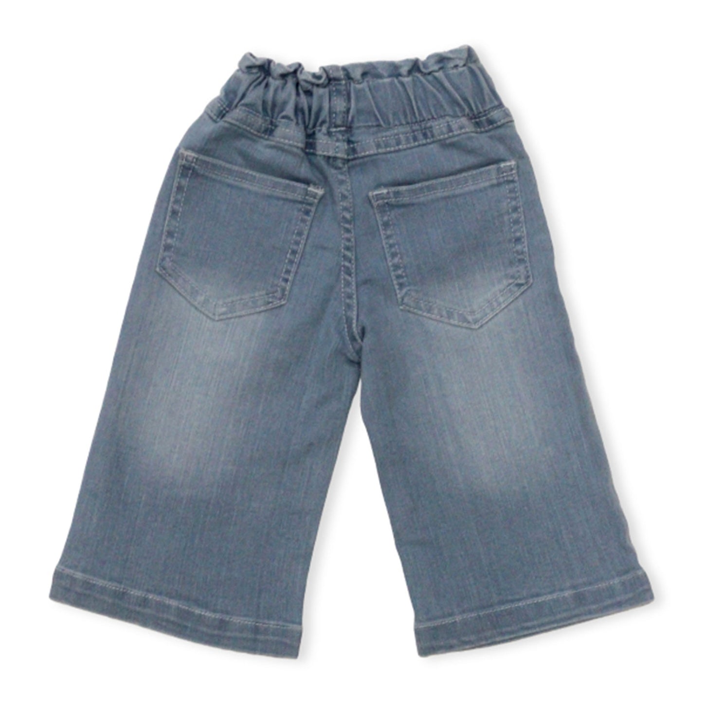 Girls Bow Printed Denim Pant