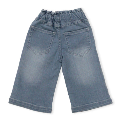 Girls Bow Printed Denim Pant