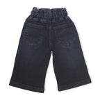 Girls Bow Printed Jeans - Dark Shade