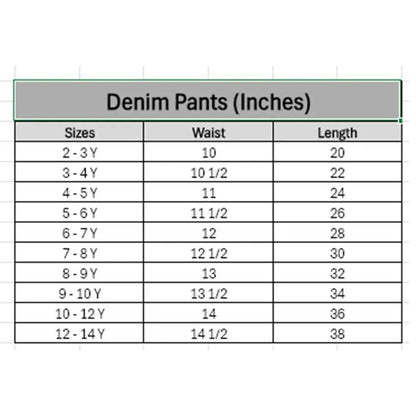 Boys Denim Pants - Green - Cute Kids