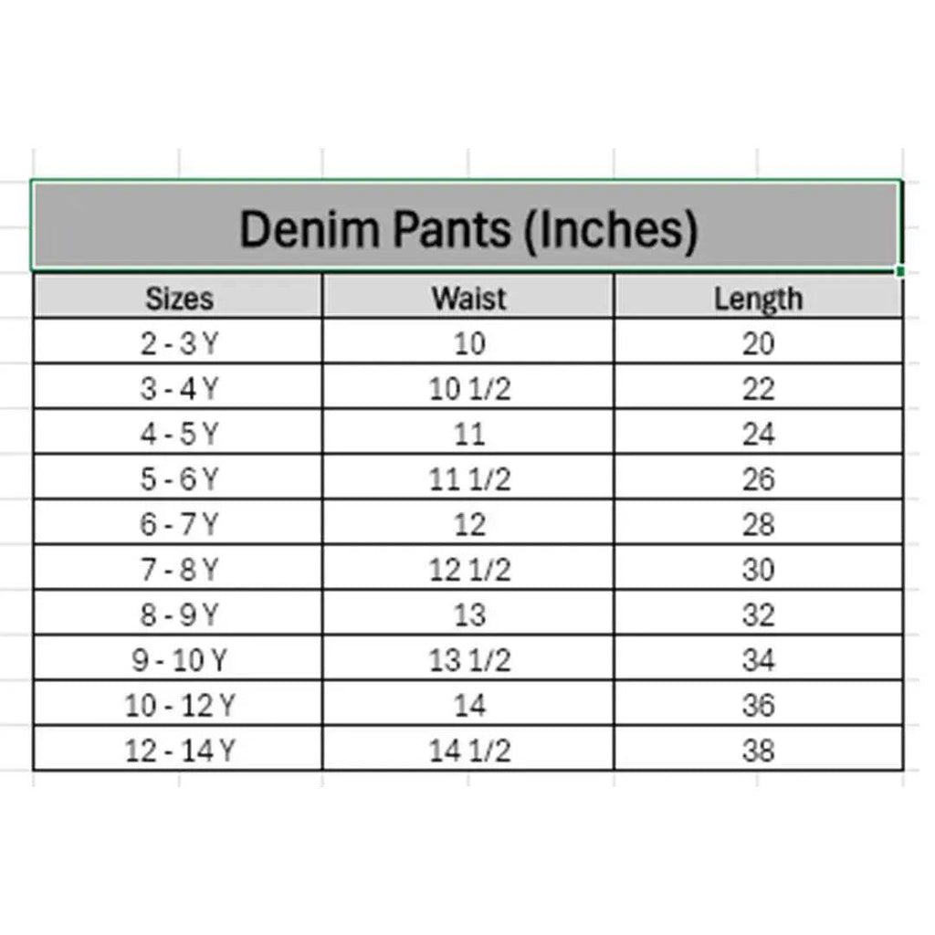 Boys Denim Pants - Green - Cute Kids