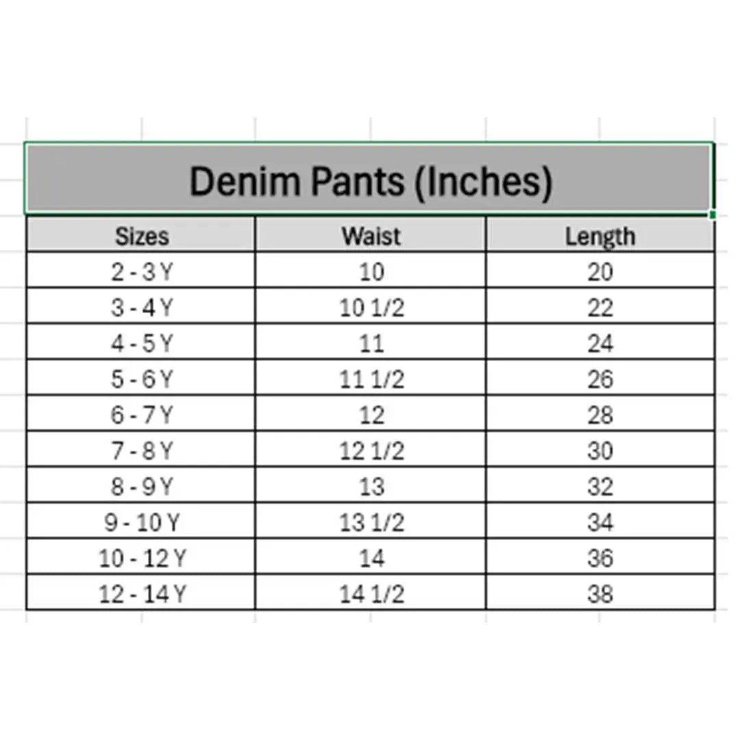 Boys Denim Pants - Green - Cute Kids