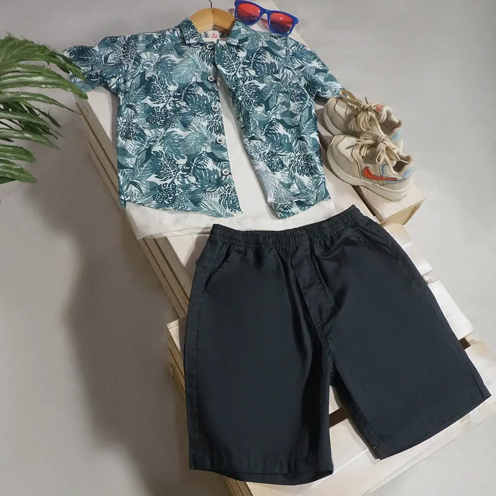 Boys 3-piece Suit - Teal Blue - Cute Kids