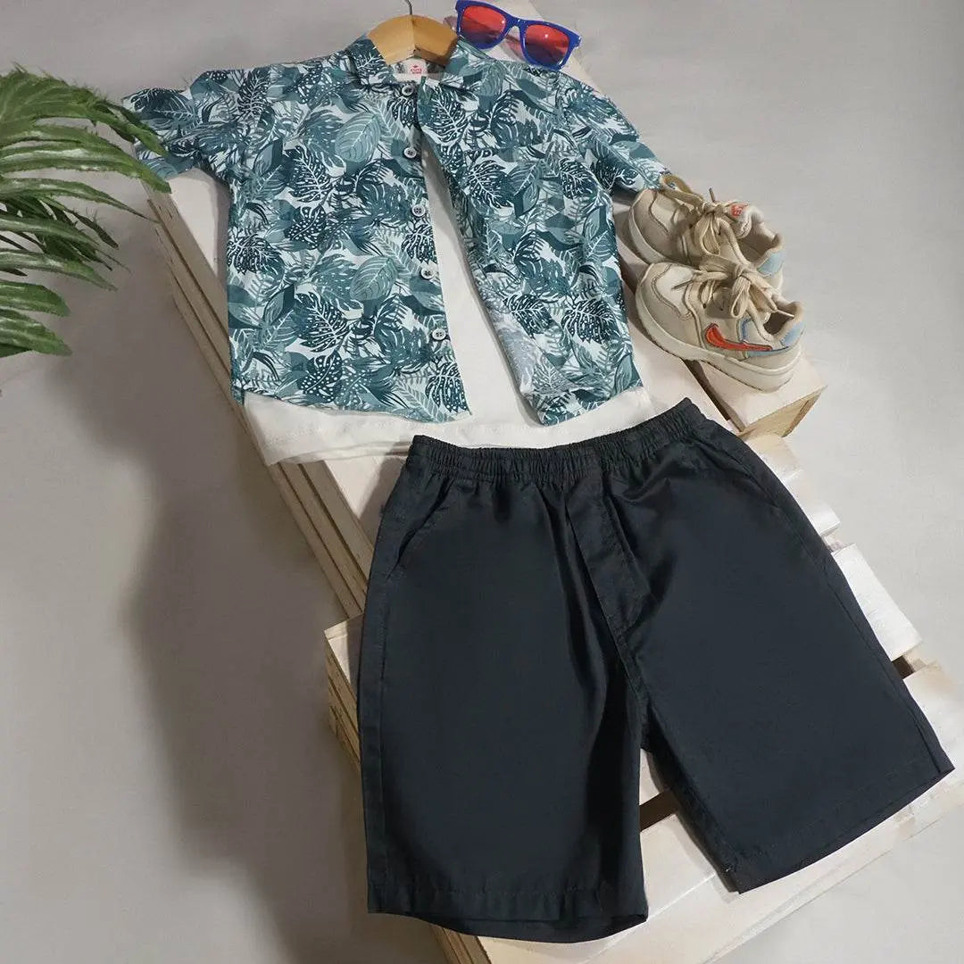 Boys 3-piece Suit - Teal Blue - Cute Kids