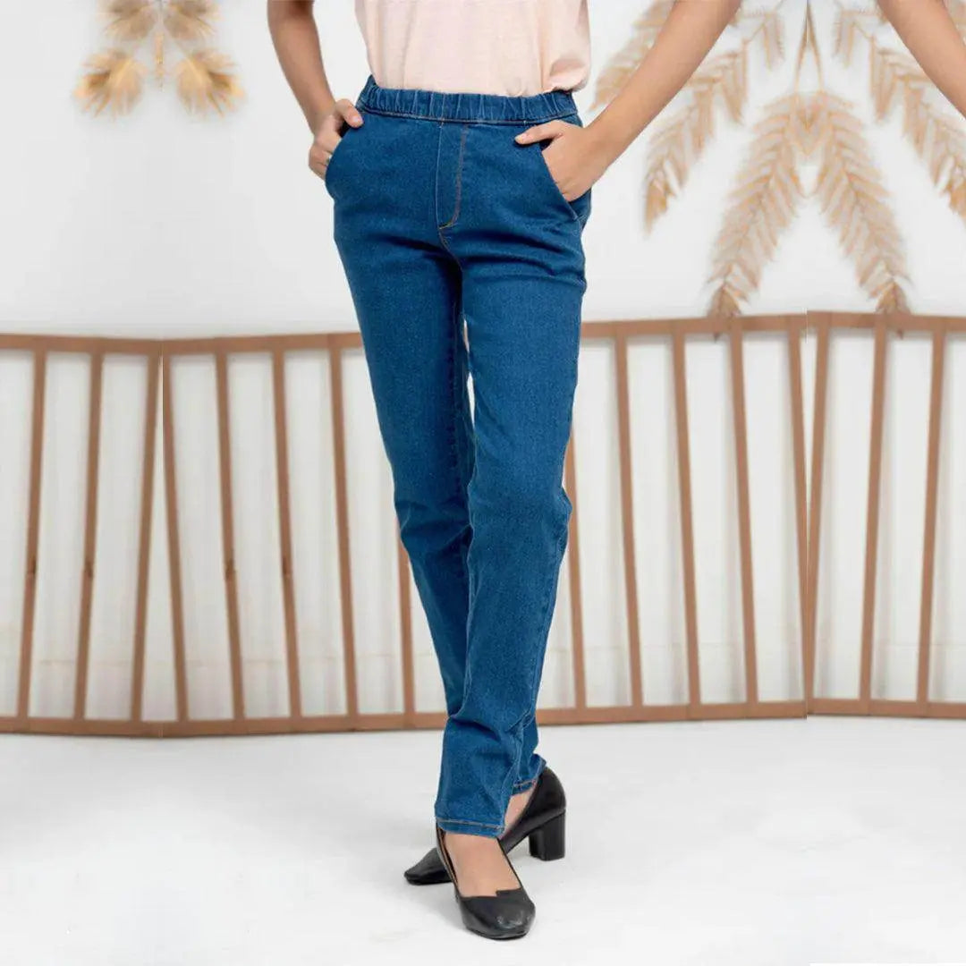 Girls Denim Jegging - Mid Wash - Cute Kids