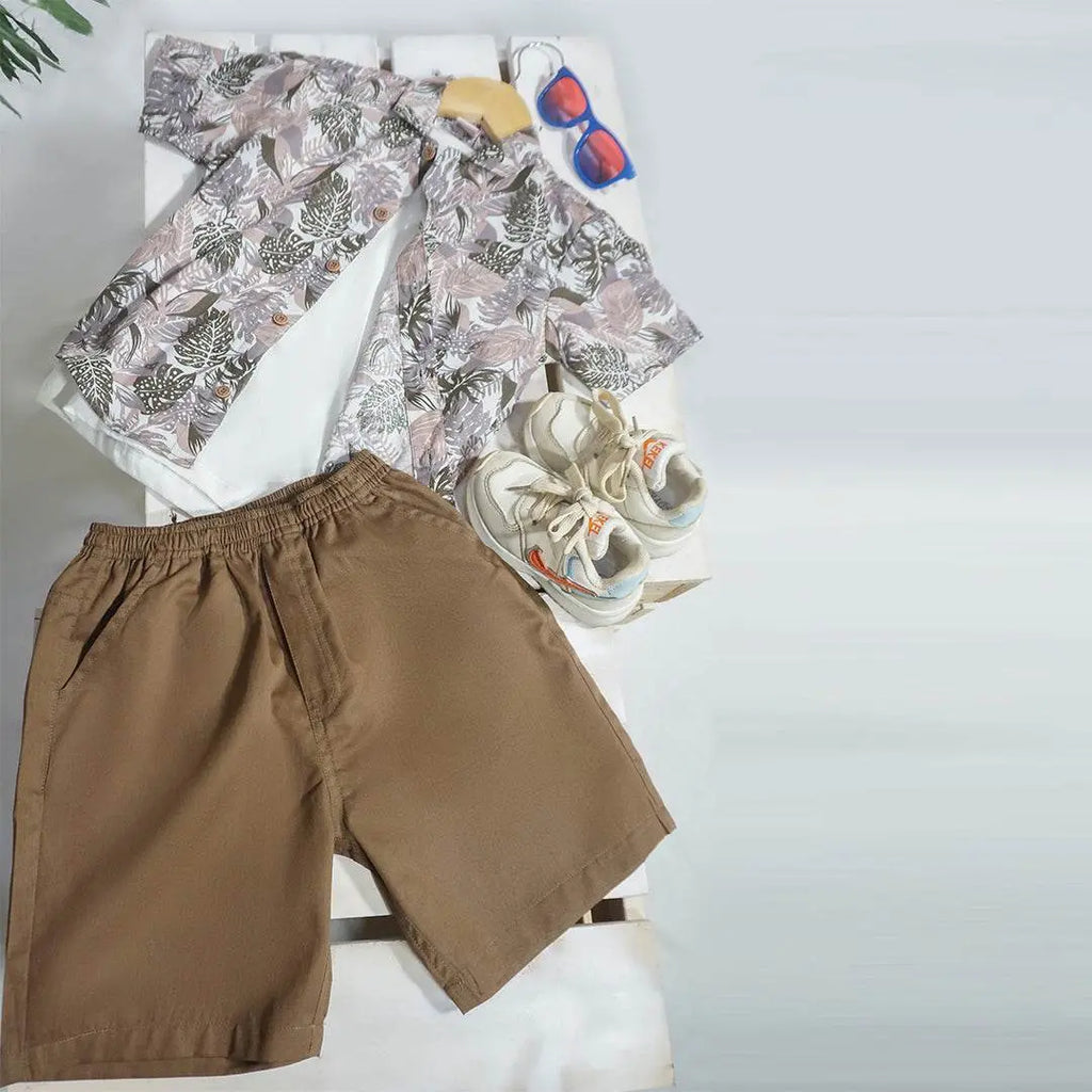 Boys 3 piece Suit - Brown - Cute Kids