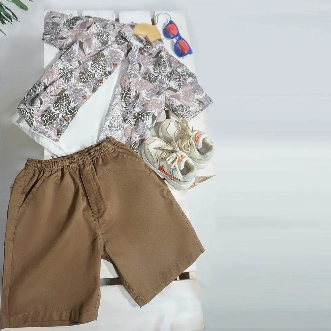 Boys 3 piece Suit - Brown - Cute Kids