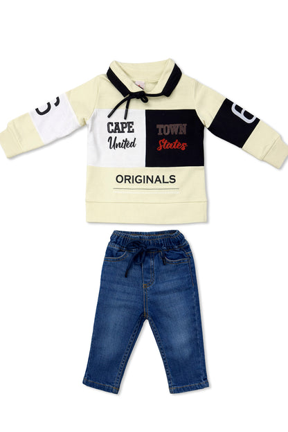 Boys Baba 2 piece Suit - Cream