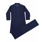 Boys Embroidered Shalwar Suits - Navy Blue