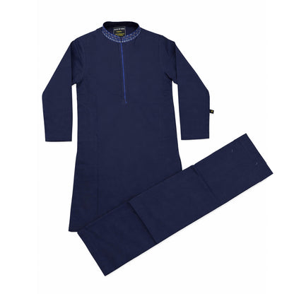 Boys Embroidered Shalwar Suits - Navy Blue