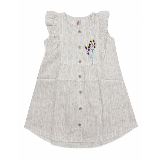 Girls Embroidered Frocks - L-Blue