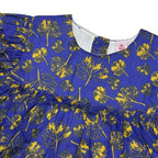 Girls Printed Lawn Frock - Purple