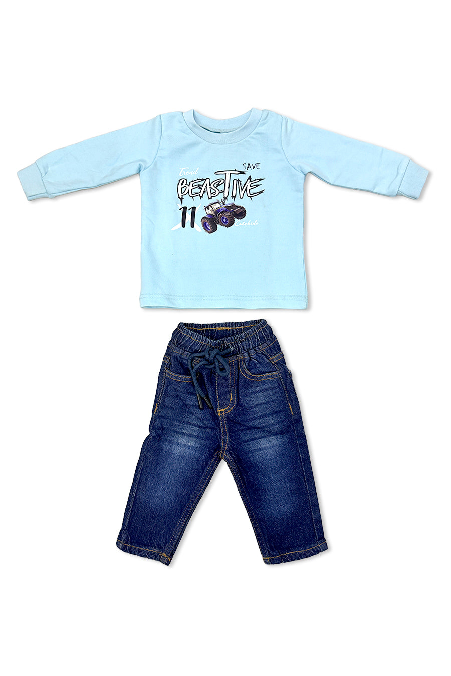 Boys Baba 2 piece Suit - Sky Blue