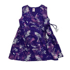 Newborn  Screen Printed Frock - Purple