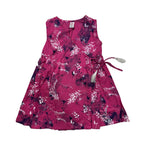 Newborn Screen Printed  Frock - Shocking Pink