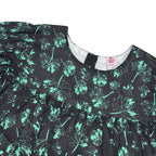 Girls Printed Lawn Frocks - Black