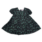 Girls Printed Lawn Frocks - Black