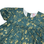Girls  Printed Lawn Frock - Green