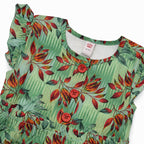 Girls Lawn Frocks - Green