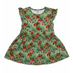 Girls Lawn Frocks - Green