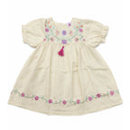 Girls Embroidered Frocks - Off White