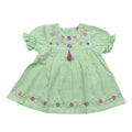 Girls Embroidered Frocks - Green