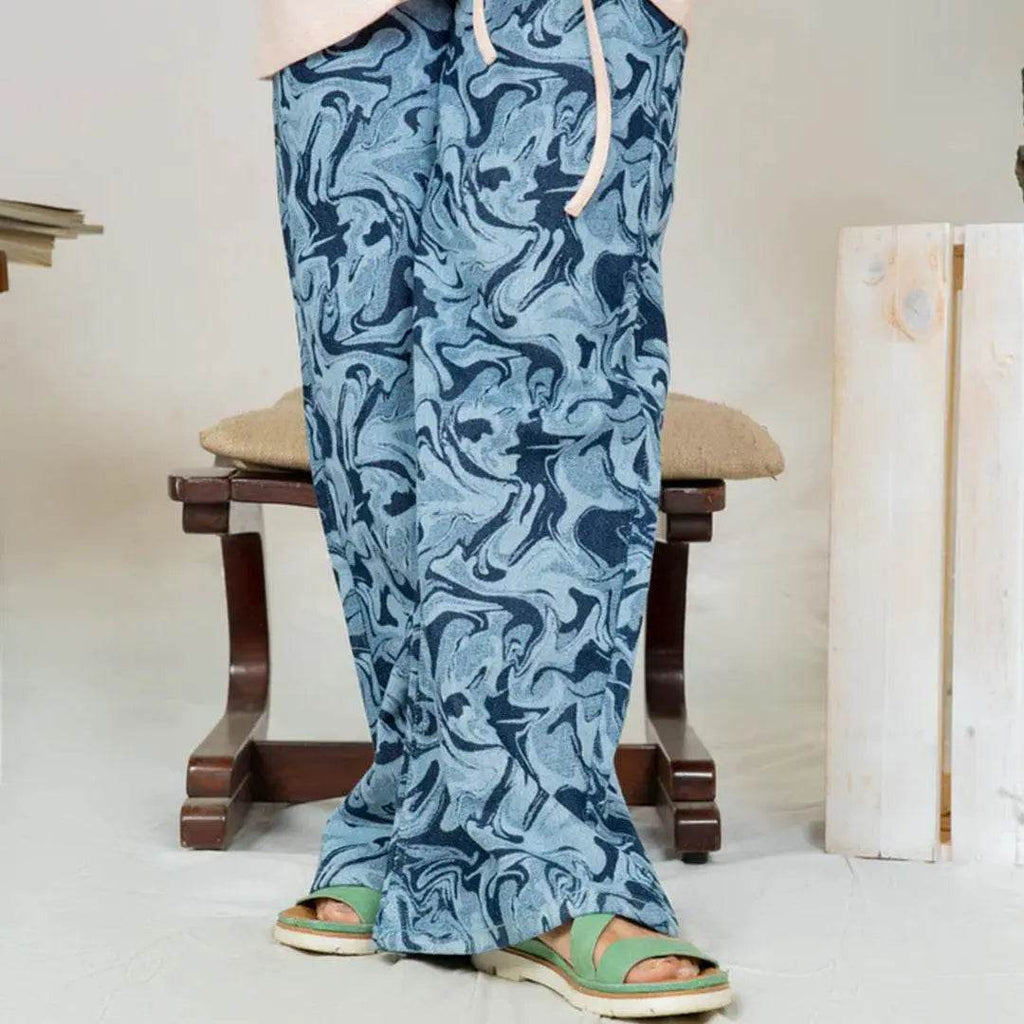 Girls Wide Leg Denim Jeans - Dark Wash - Cute Kids