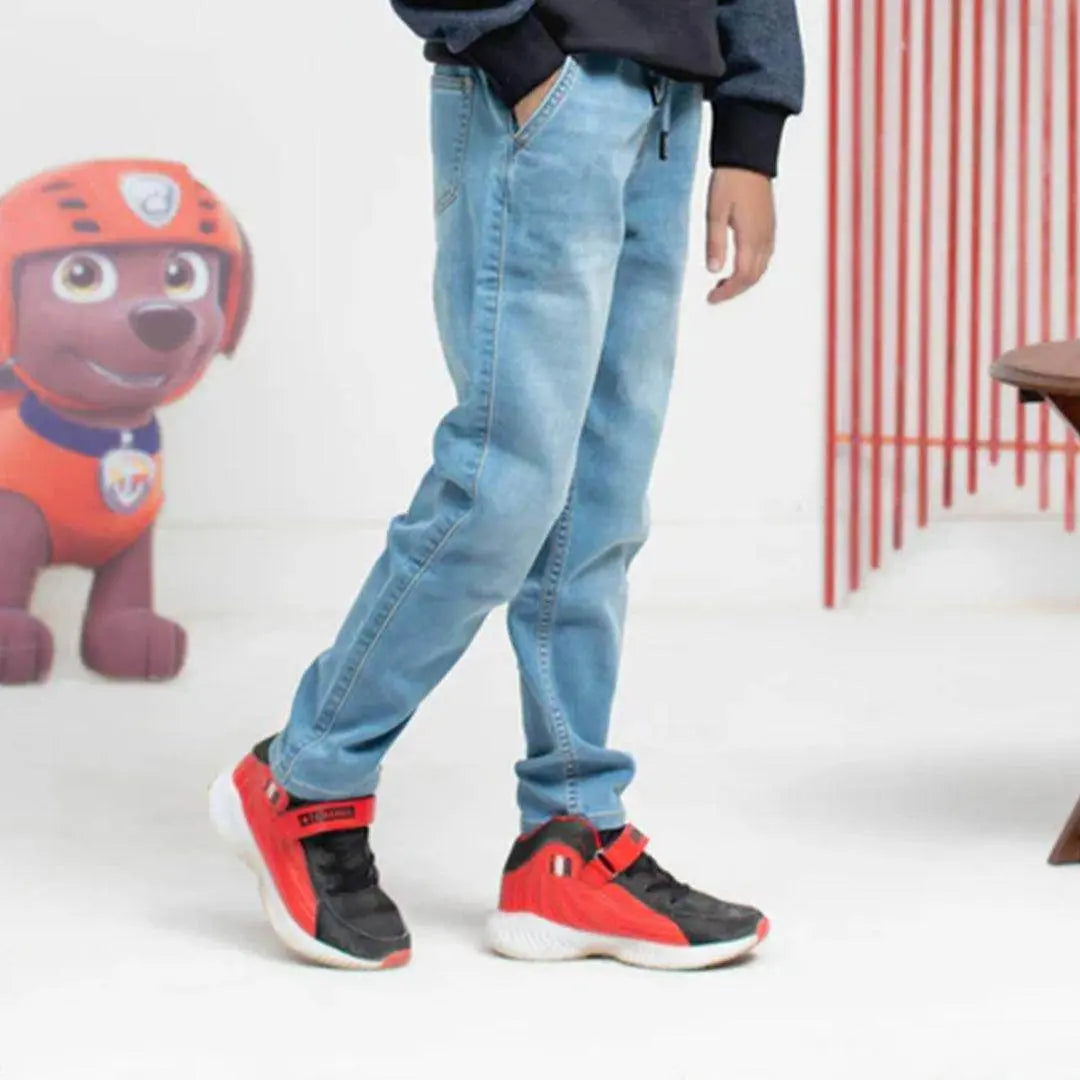 Boys Denim Joggers - Light Wash - Cute Kids