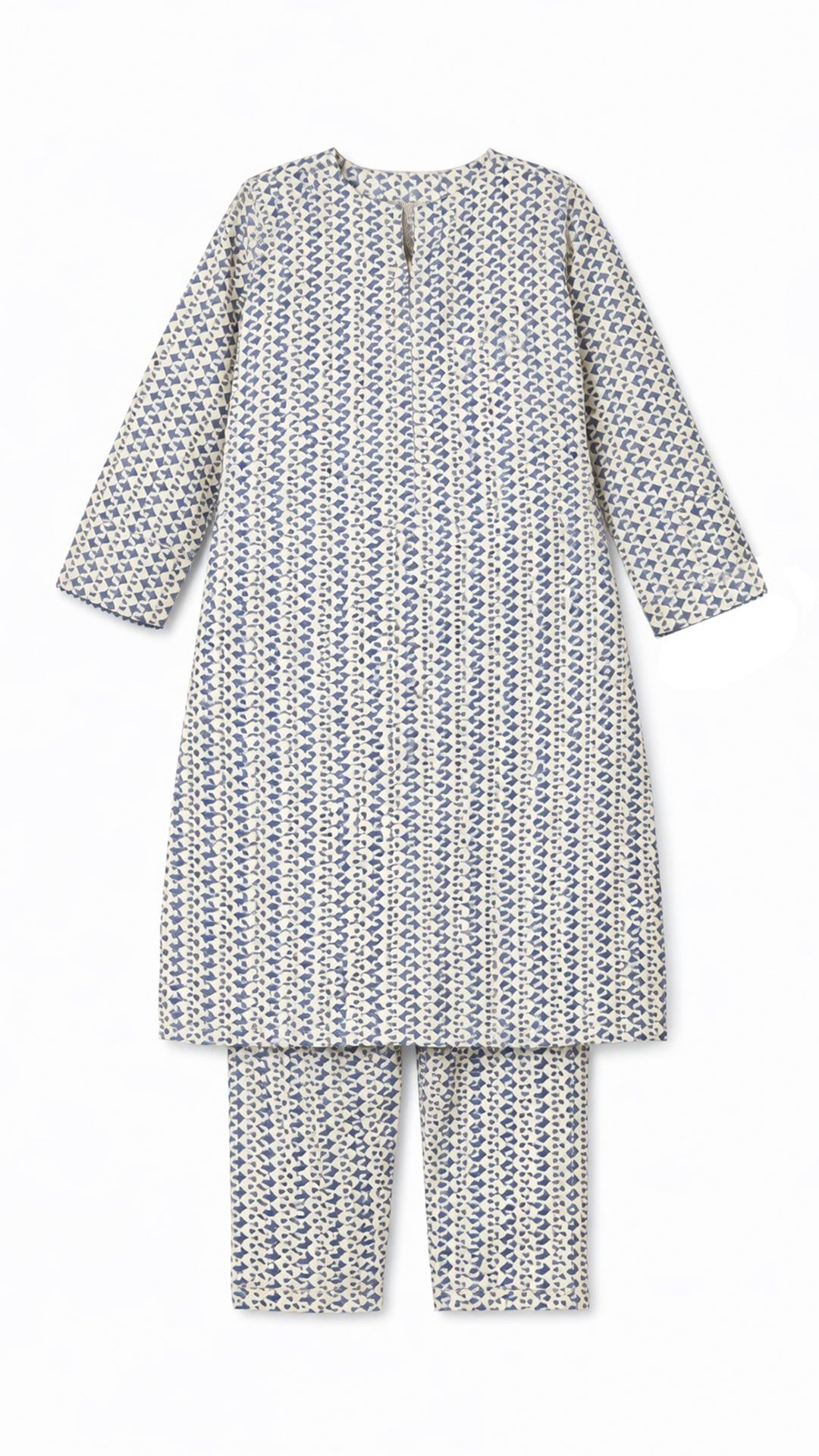 Girls 2 Pcs Suit - Navy