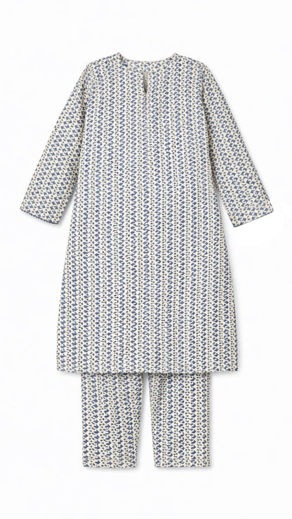 Girls 2 Pcs Suit - Navy