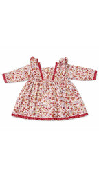 Girls Bunny Printed Frock - Pink