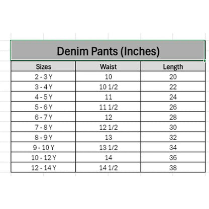 Boys Denim Joggers - Light Wash - Cute Kids