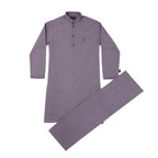 Boys Embroidered Shalwar Suits - Purple