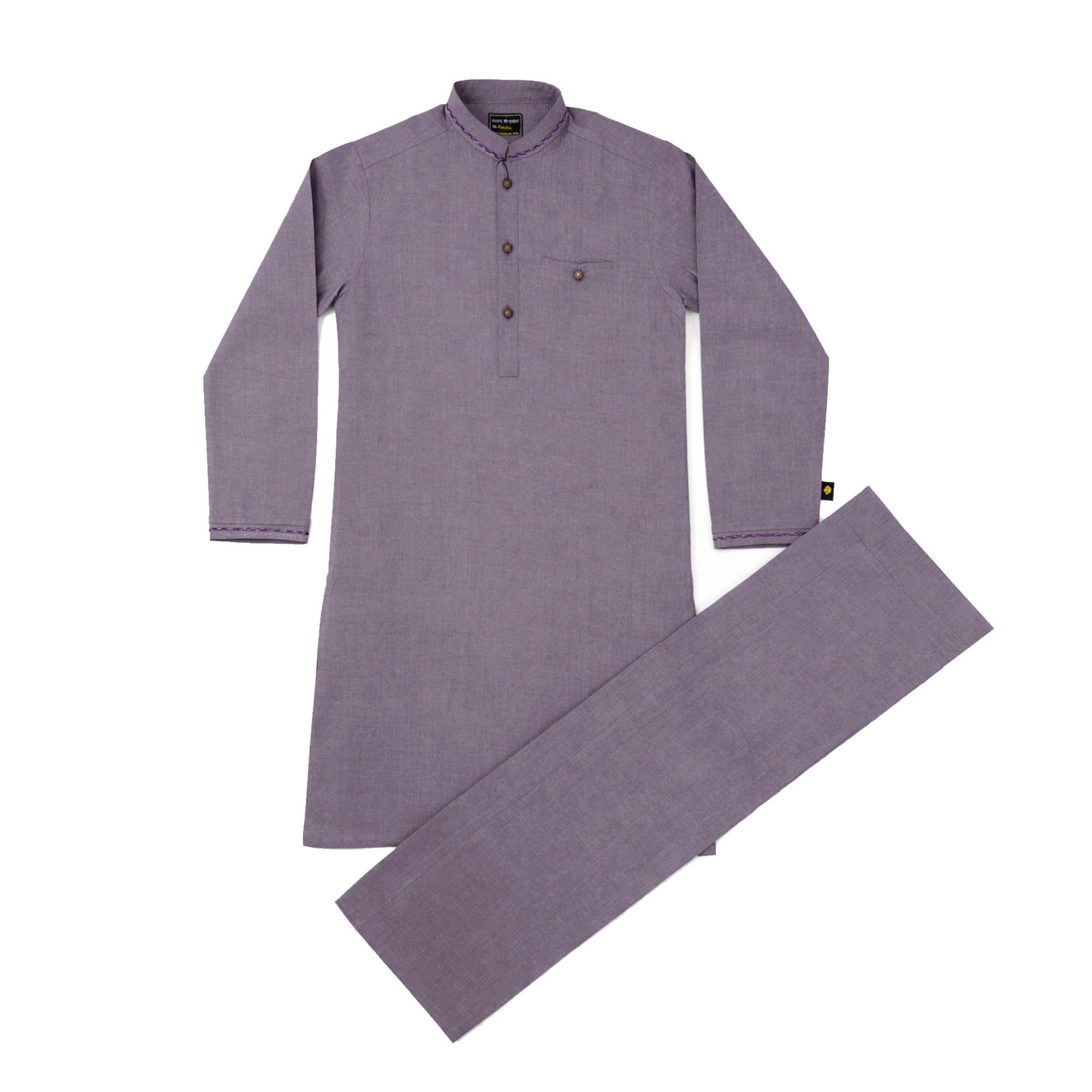 Boys Embroidered Shalwar Suits - Purple